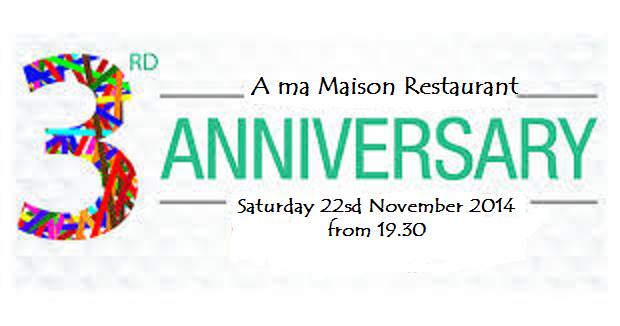 3rd anniversary of A ma Maison!!